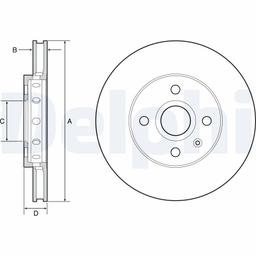 Disque de frein DELPHI BG4647C