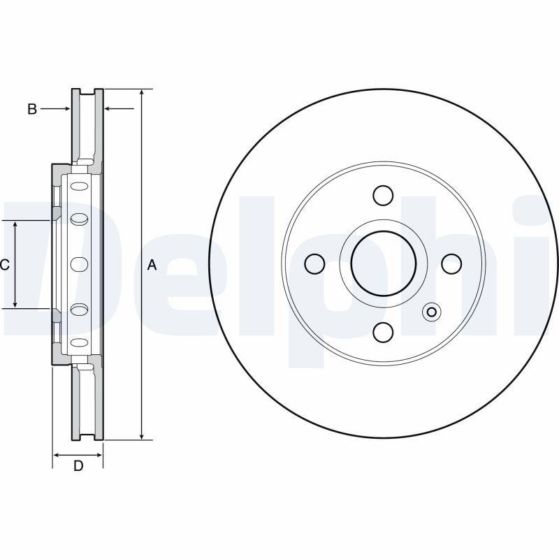 Disque de frein DELPHI BG4647C