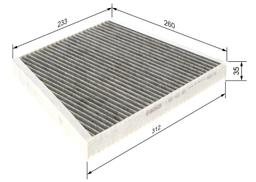 Filtre, air de l'habitacle BOSCH 1 987 432 381