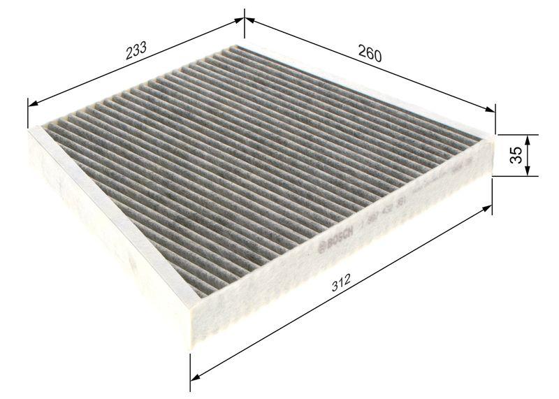 Filtre, air de l'habitacle BOSCH 1 987 432 381