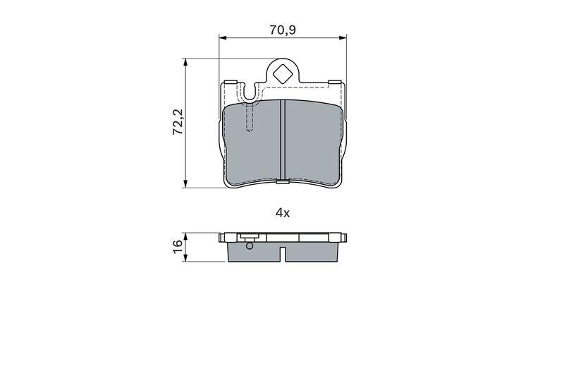 Kit de plaquettes de frein, frein à disque BOSCH 0 986 424 830