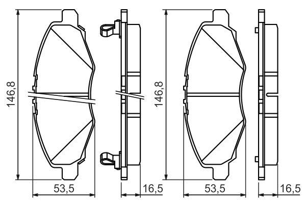 Kit de plaquettes de frein, frein à disque BOSCH 0 986 494 326