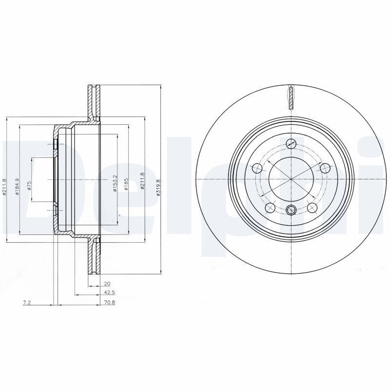 Disque de frein DELPHI BG4168