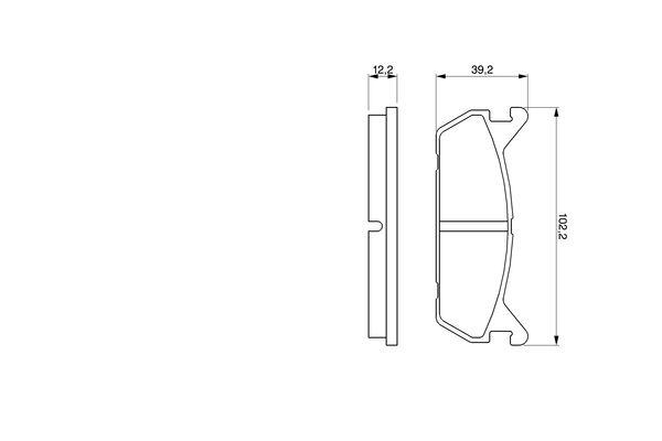 Kit de plaquettes de frein, frein à disque BOSCH 0 986 461 146