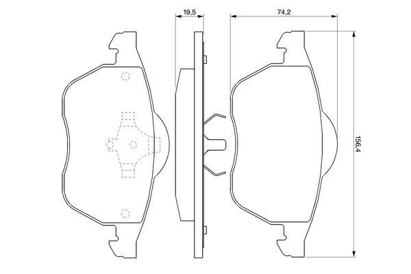 Kit de plaquettes de frein, frein à disque BOSCH 0 986 424 481