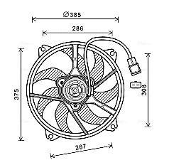 Ventilateur, refroidissement du moteur AVA QUALITY COOLING PE7556