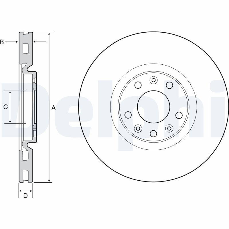 Disque de frein DELPHI BG4457