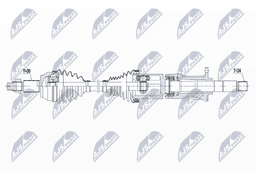 Arbre de transmission NTY NPW-MA-008