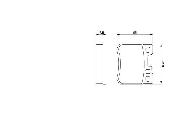 Kit de plaquettes de frein, frein à disque BOSCH 0 986 424 358