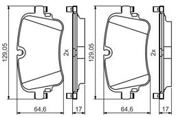 Kit de plaquettes de frein, frein à disque BOSCH 0986495426