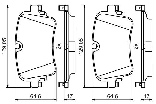 Kit de plaquettes de frein, frein à disque BOSCH 0986495426