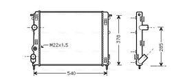 Radiateur, refroidissement du moteur AVA QUALITY COOLING RTA2302