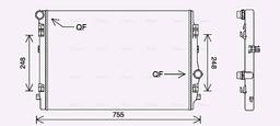 Radiateur, refroidissement du moteur AVA QUALITY COOLING VN2398