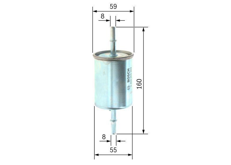 Filtre à carburant BOSCH 0 450 905 969