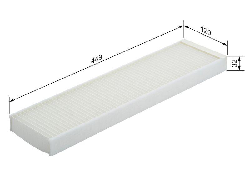 Filtre, air de l'habitacle BOSCH 1 987 432 296