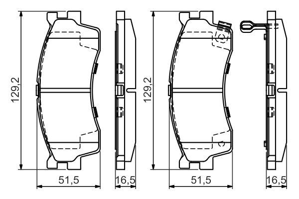 Kit de plaquettes de frein, frein à disque BOSCH 0 986 494 146