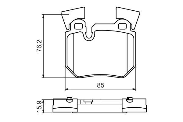 Kit de plaquettes de frein, frein à disque BOSCH 0 986 494 421