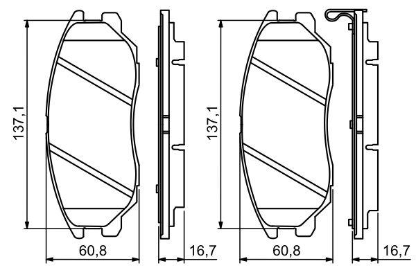 Kit de plaquettes de frein, frein à disque BOSCH 0 986 494 347