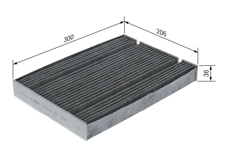Filtre, air de l'habitacle BOSCH 1987435628