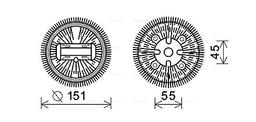 Embrayage, ventilateur de radiateur AVA QUALITY COOLING MSC498