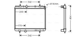 Radiateur, refroidissement du moteur AVA QUALITY COOLING PE2265