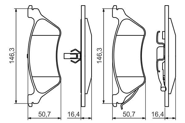 Kit de plaquettes de frein, frein à disque BOSCH 0986424816