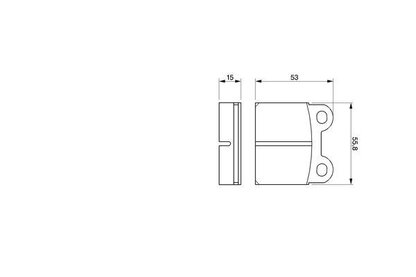 Kit de plaquettes de frein, frein à disque BOSCH 0 986 460 101