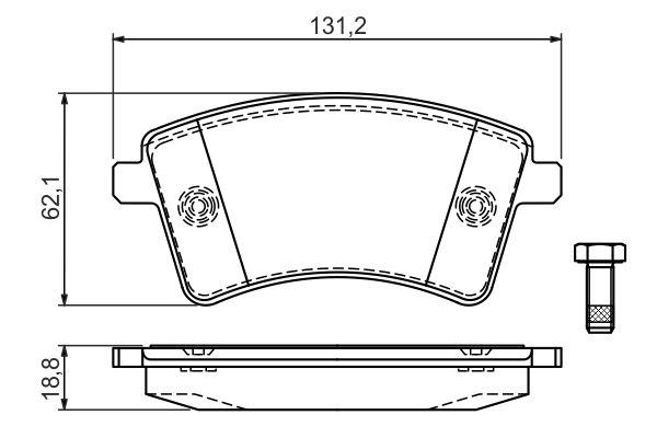 Kit de plaquettes de frein, frein à disque BOSCH 0 986 494 332