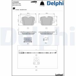 Kit de plaquettes de frein, frein à disque DELPHI LP5068EV