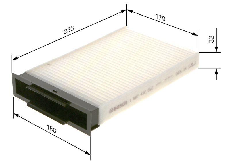 Filtre, air de l'habitacle BOSCH 1 987 432 093