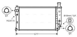 Radiateur, refroidissement du moteur AVA QUALITY COOLING PEA2131