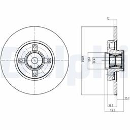 Disque de frein DELPHI BG9053RSC