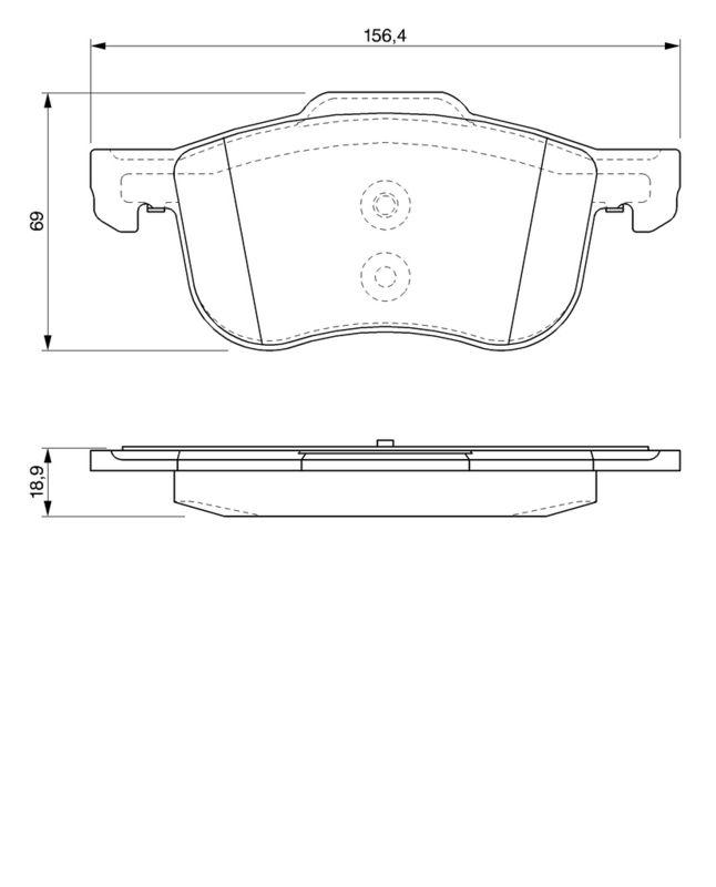 Kit de plaquettes de frein, frein à disque BOSCH 0986424540
