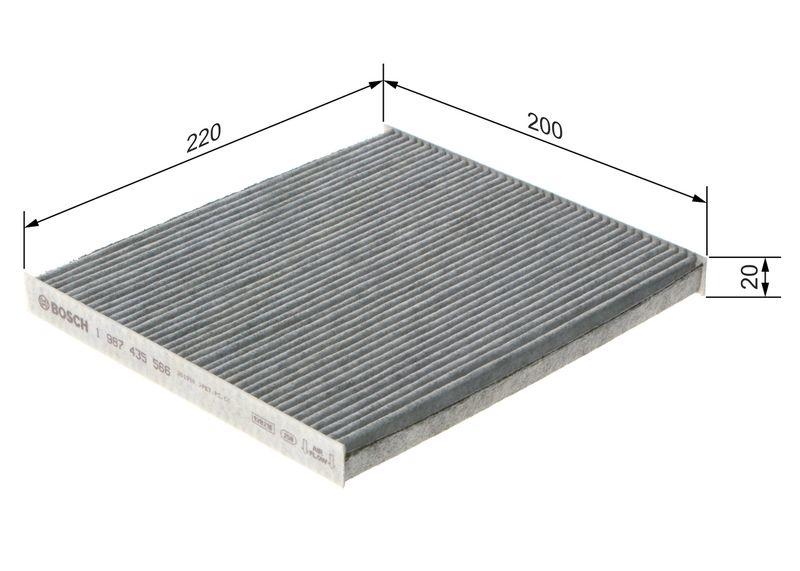 Filtre, air de l'habitacle BOSCH 1987435566