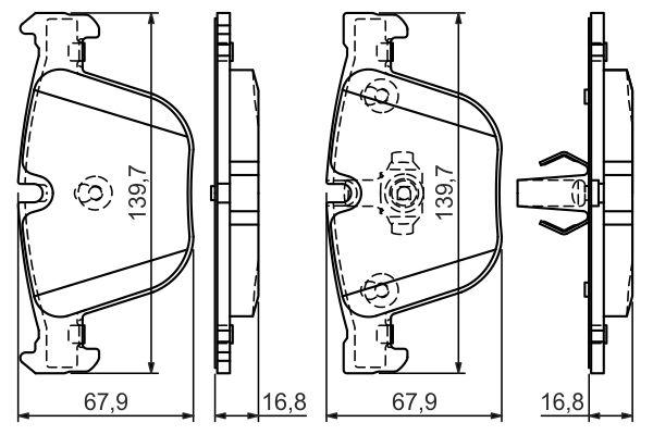Kit de plaquettes de frein, frein à disque BOSCH 0 986 494 294