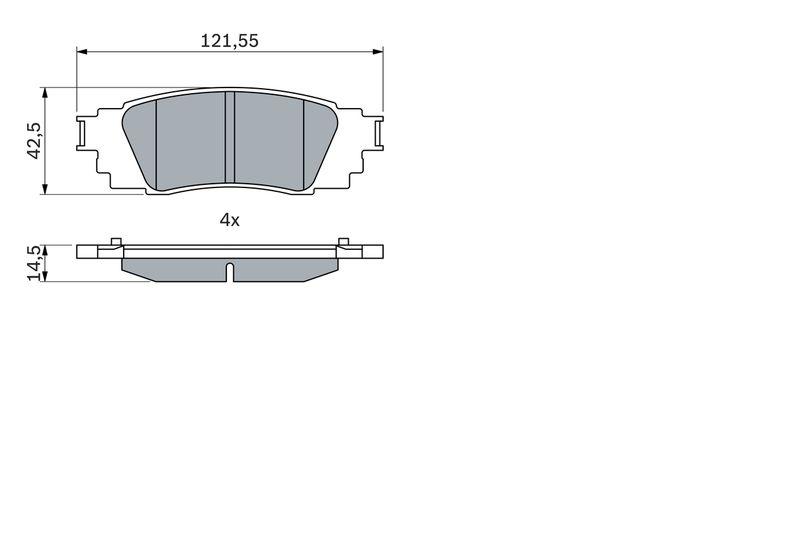 Kit de plaquettes de frein, frein à disque BOSCH 0 986 424 840