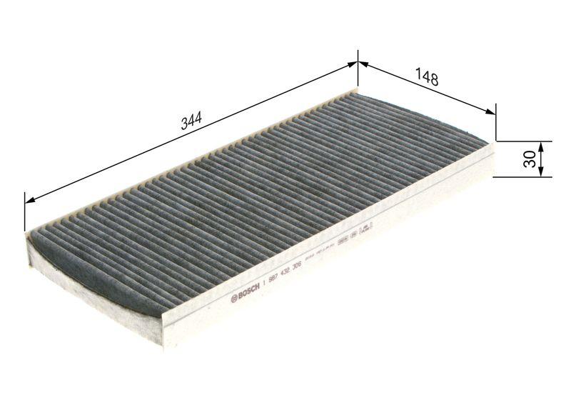 Filtre, air de l'habitacle BOSCH 1 987 432 306