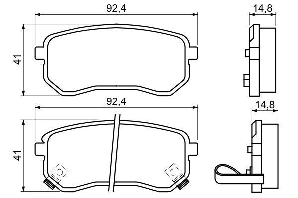 Kit de plaquettes de frein, frein à disque BOSCH 0 986 494 145