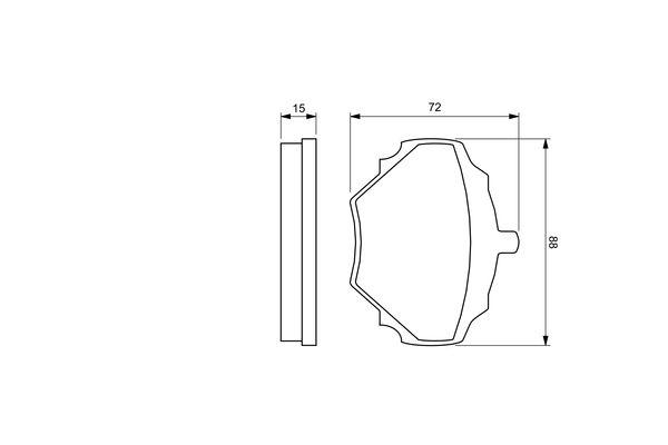 Kit de plaquettes de frein, frein à disque BOSCH 0 986 424 563
