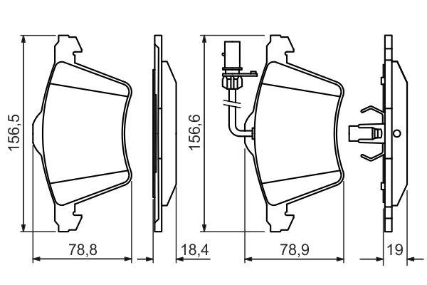 Kit de plaquettes de frein, frein à disque BOSCH 0 986 494 415