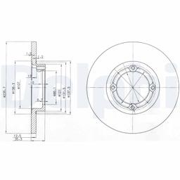 Disque de frein DELPHI BG3551