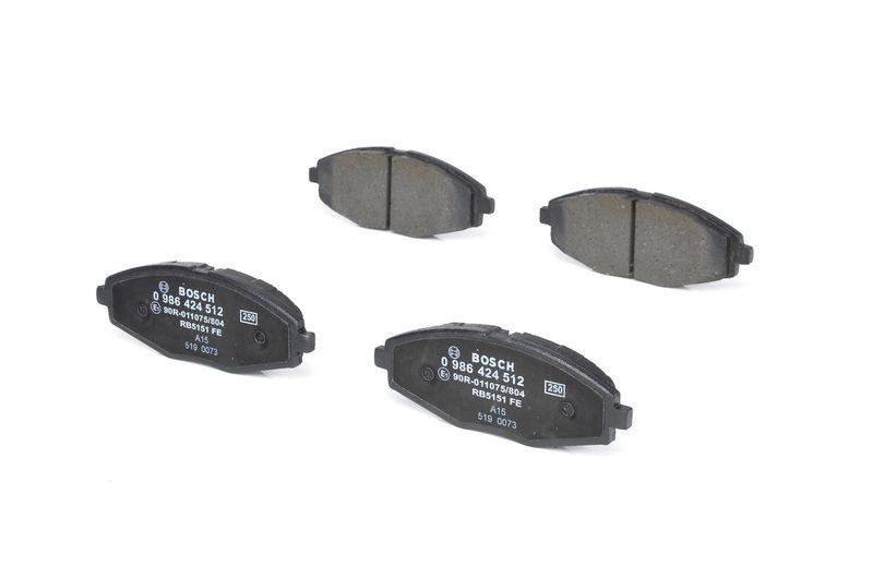 Kit de plaquettes de frein, frein à disque BOSCH 0 986 424 512