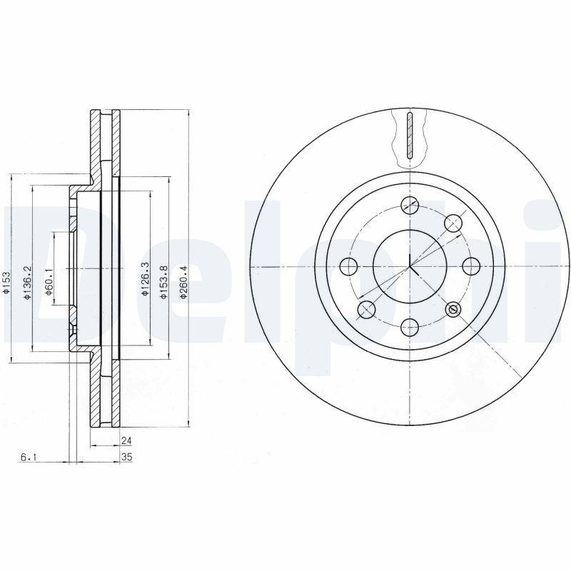 Disque de frein DELPHI BG3569