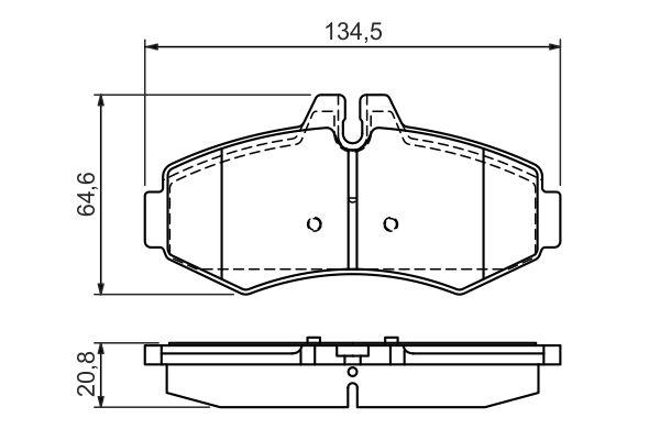 Kit de plaquettes de frein, frein à disque BOSCH 0 986 494 013