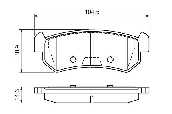 Kit de plaquettes de frein, frein à disque BOSCH 0 986 494 133
