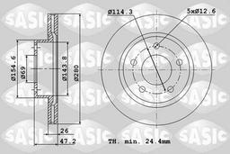 Disque de frein SASIC 6106164