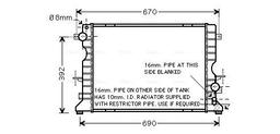 Radiateur, refroidissement du moteur AVA QUALITY COOLING AU2184