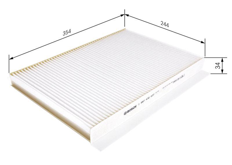 Filtre, air de l'habitacle BOSCH 1 987 432 037