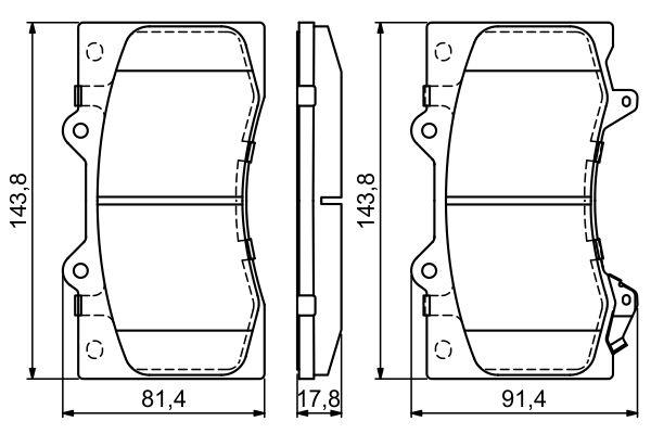 Kit de plaquettes de frein, frein à disque BOSCH 0 986 494 693
