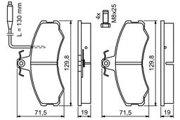 Kit de plaquettes de frein, frein à disque BOSCH 0986467411